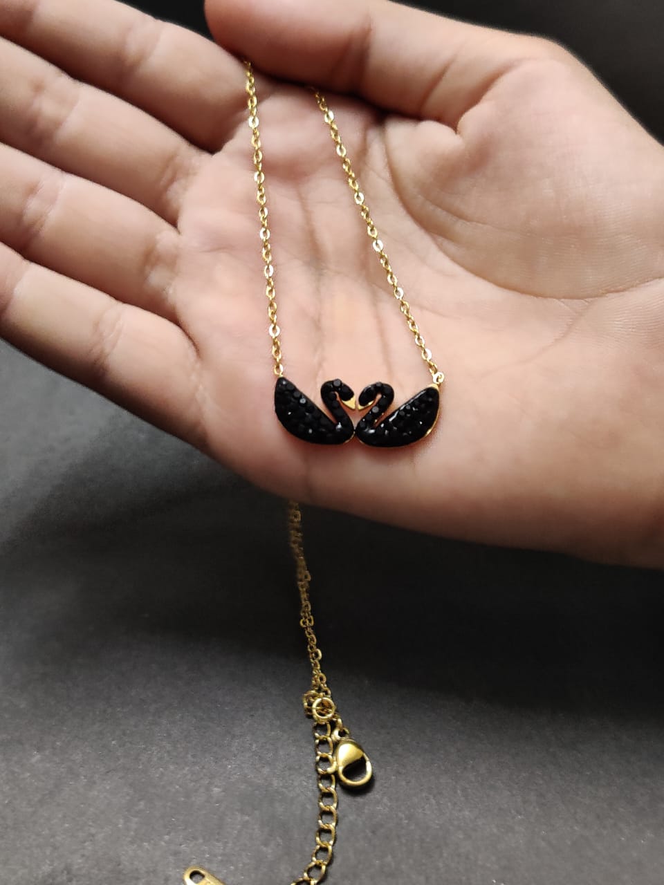 Elegant NeackLes For Caual wear In Black Colour And Golden Chain